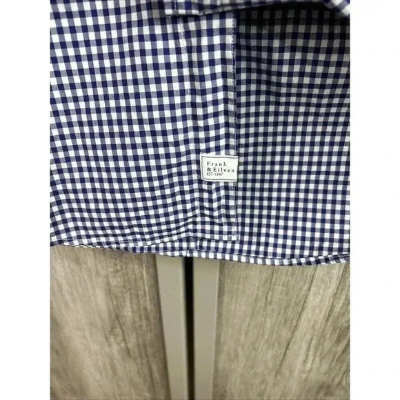 Frank Eileen Button Down Shirt Paul Checkered Long Sleeves - Picture 5 of 8